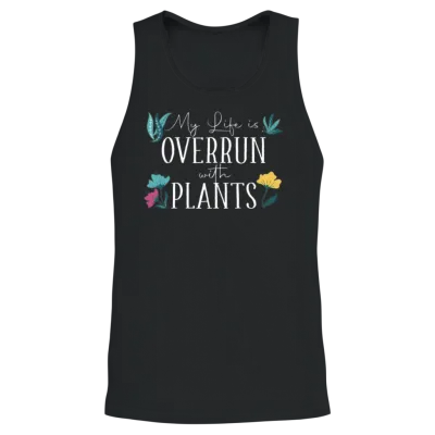 Plant Lover Funny Unisex Tank Top - Black