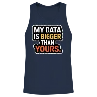 My Data Is Bigger Than Yours Unisex Tank Top - Navy – 2