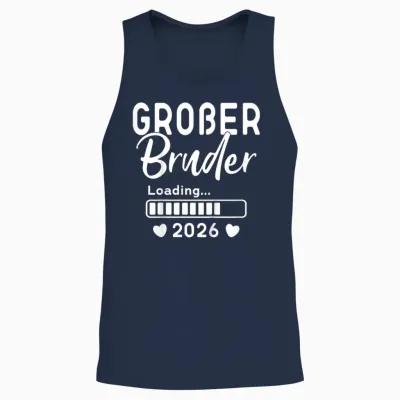Children's Big Brother Loaded 2026 Ich Werde Großer Bruder 2026 T-Shirt, Black Unisex Tank Top - Navy