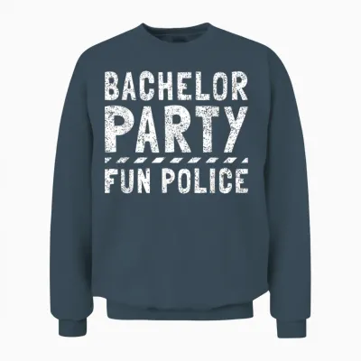 Junggesellenabschied Spaß Polizei Lustig Abgenutzt Unisex Sweatshirt - Dark Heather