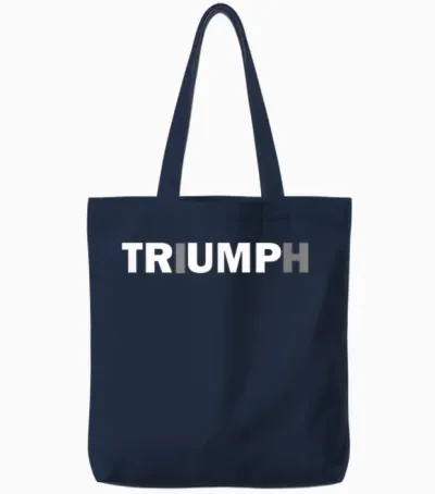 Trump Triumph T-Shirt Patriotisches Tote Bags - Navy
