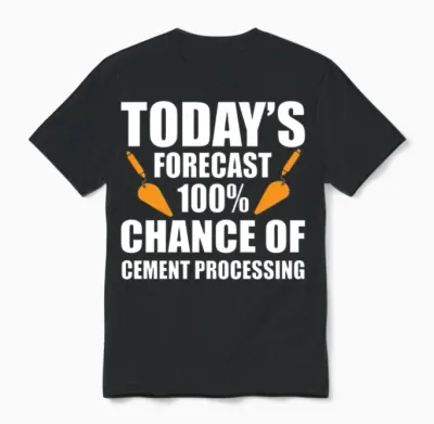 Funny Construction Worker Apparel Concrete Unisex T-Shirt - Black
