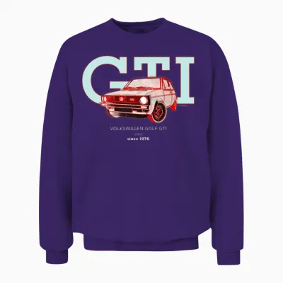 Volkswagen Red Vw Gti M1 with Gti Lettering Unisex Sweatshirt - Purple