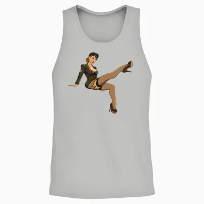Pinup Army Unisex Tank Top - Ash