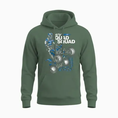 Atv Quad Squad Yamaha Unisex Hoodie - Military Green