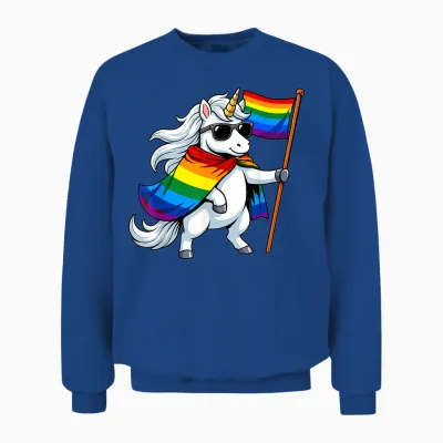 Einhorn-Lgbtq-Preismonat Unisex Sweatshirt - Royal