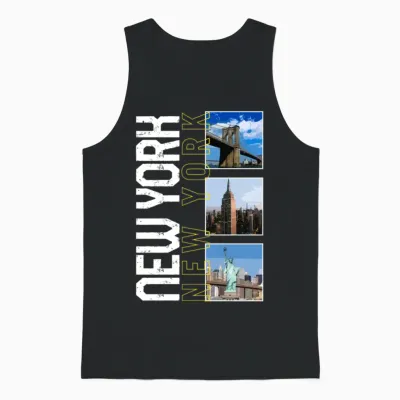New York Shirt, New York New York Tee, Gift For Unisex Tank Top - Black
