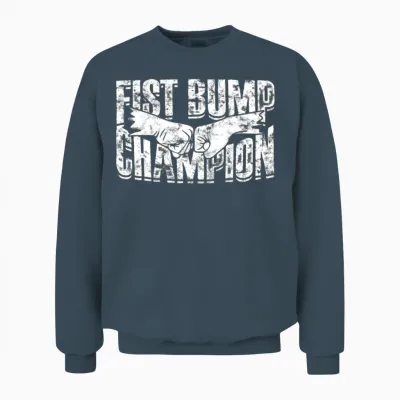Fist Bump Champion - Fist Unisex Sweatshirt - Dark Heather