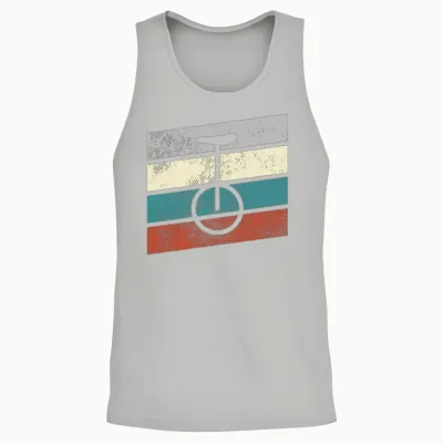 Unicycle Retro Unisex Tank Top - Ash