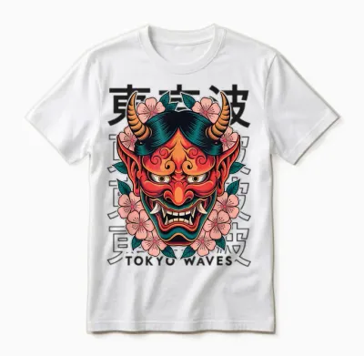 Masque De Démon Japonais Yokai Devil Hannya Japan Oni Unisex T-Shirt - White