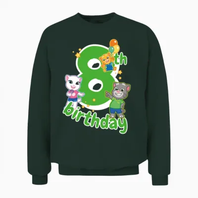 Talking Tom & Friends 8th Birthday Unisex Sweatshirt - Forest
