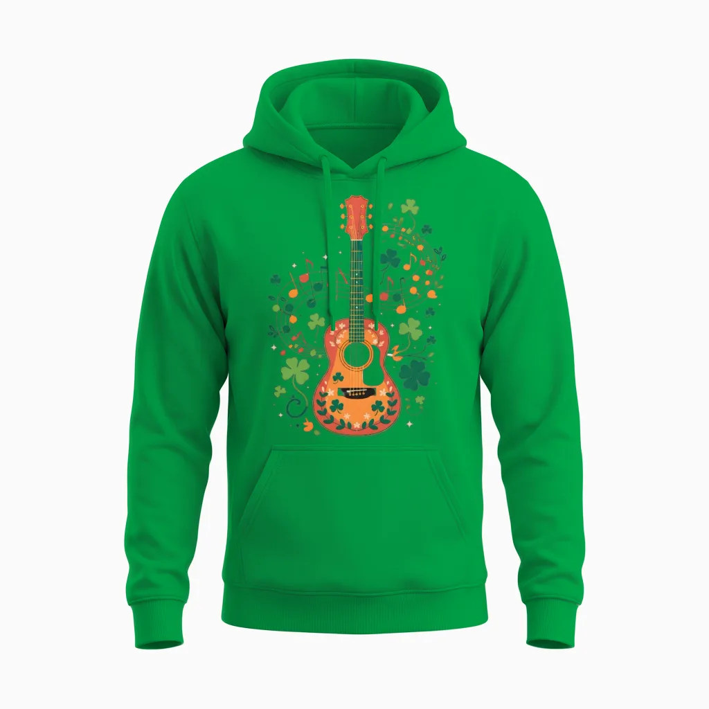 Shamrock Sounds β Irish Music Celebration Unisex Hoodie in Irish Green