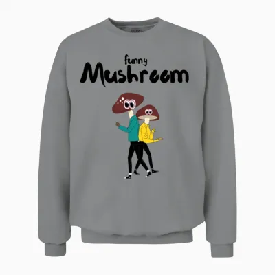 Funny Mushroom Unisex Sweatshirt - Sport Grey