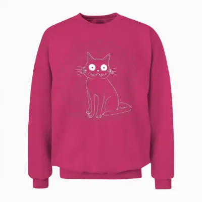 Funny Animals Cat Unisex Sweatshirt - Heliconia