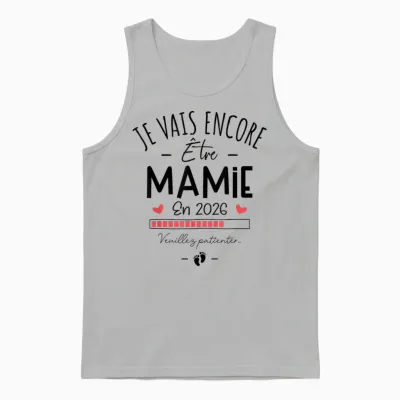 I Will Be Granny Again 2026 - Announcement 2nd Pregnancy Unisex Tank Top - Ash