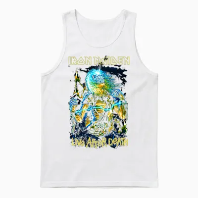 Iron Maiden Live After Death T-Shirt Haut De Gamme Unisex Tank Top - White