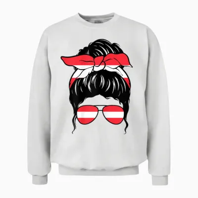 österreichisches Mädchen österreich österreich Flagge Unisex Sweatshirt - White