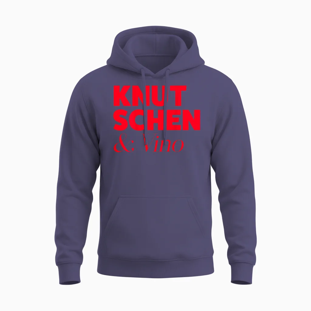 Knutschen & Vino X Rosé Red Wine White Wine Schorle Wine Back Unisex Hoodie in Heather Sport Dark Navy
