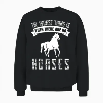 Riding Horse Horses Unisex Sweatshirt - Black