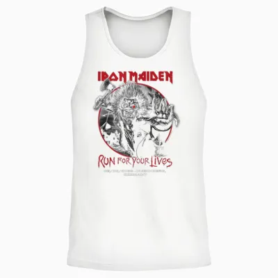Iron Maiden Run for Your Lives Tour 2026 Nuernberg Unisex Tank Top - White