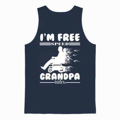 Paraplegia Wheelchair Funny Paraplegic Handicap Unisex Tank Top - Navy