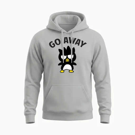 Badtz - Maru "go Away" Unisex Hoodie in Ash