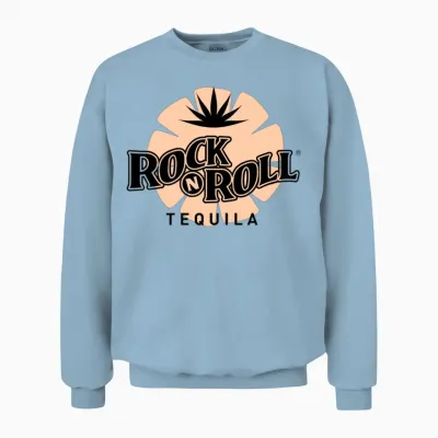 Rock N Roll Tequila Seventh Collection Unisex Sweatshirt - Light Blue