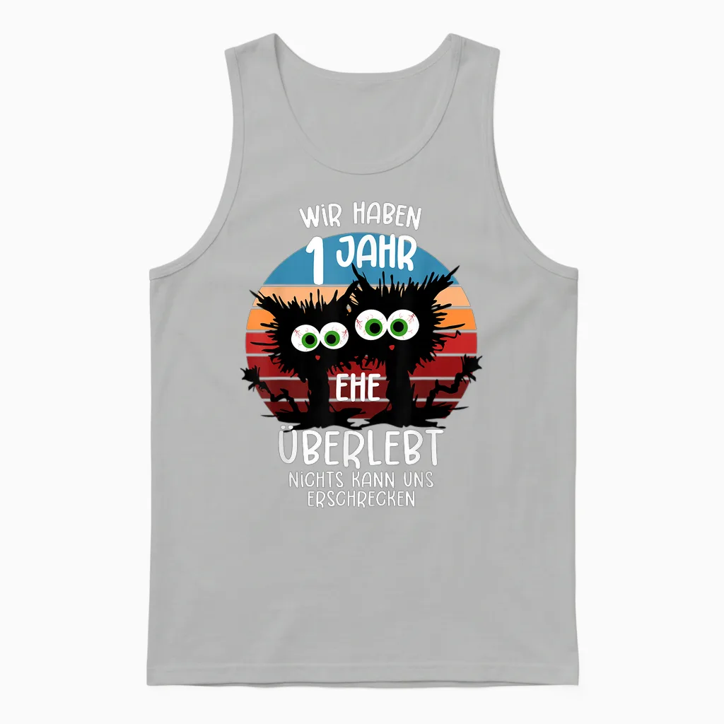 Papierne Hochzeit Ehemann Papierhochzeit 1. Hochzeitstag Unisex Tank Top in Ash