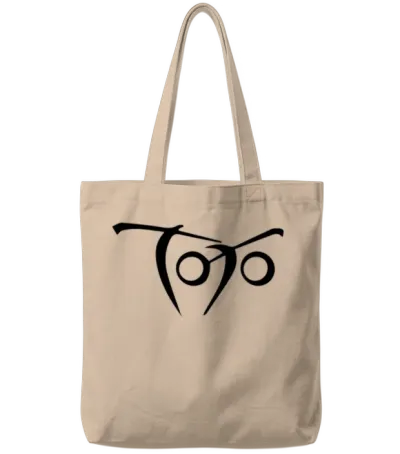 Toto 80s Band Black Logo Tote Bags - Natural