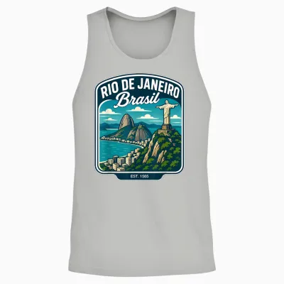 Rio De Janeiro Voyage En Famille Brésil Rio Vacances Unisex Tank Top - Ash