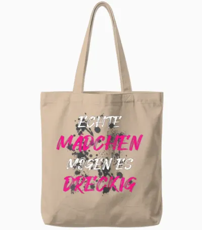 Echte Mädchen Muddy Race Schlammlauf Mud Run Tote Bags - Natural