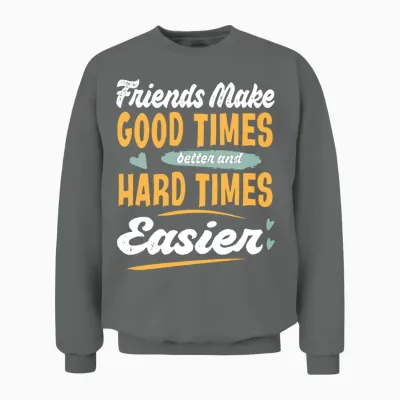 Bestie Bff Shirts for 2 Matching Friendship Gift Unisex Sweatshirt - Graphite Heather
