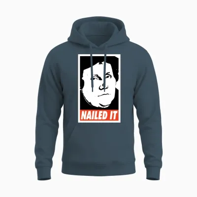 Nailed It Martin Luther Unisex Hoodie - Dark Heather