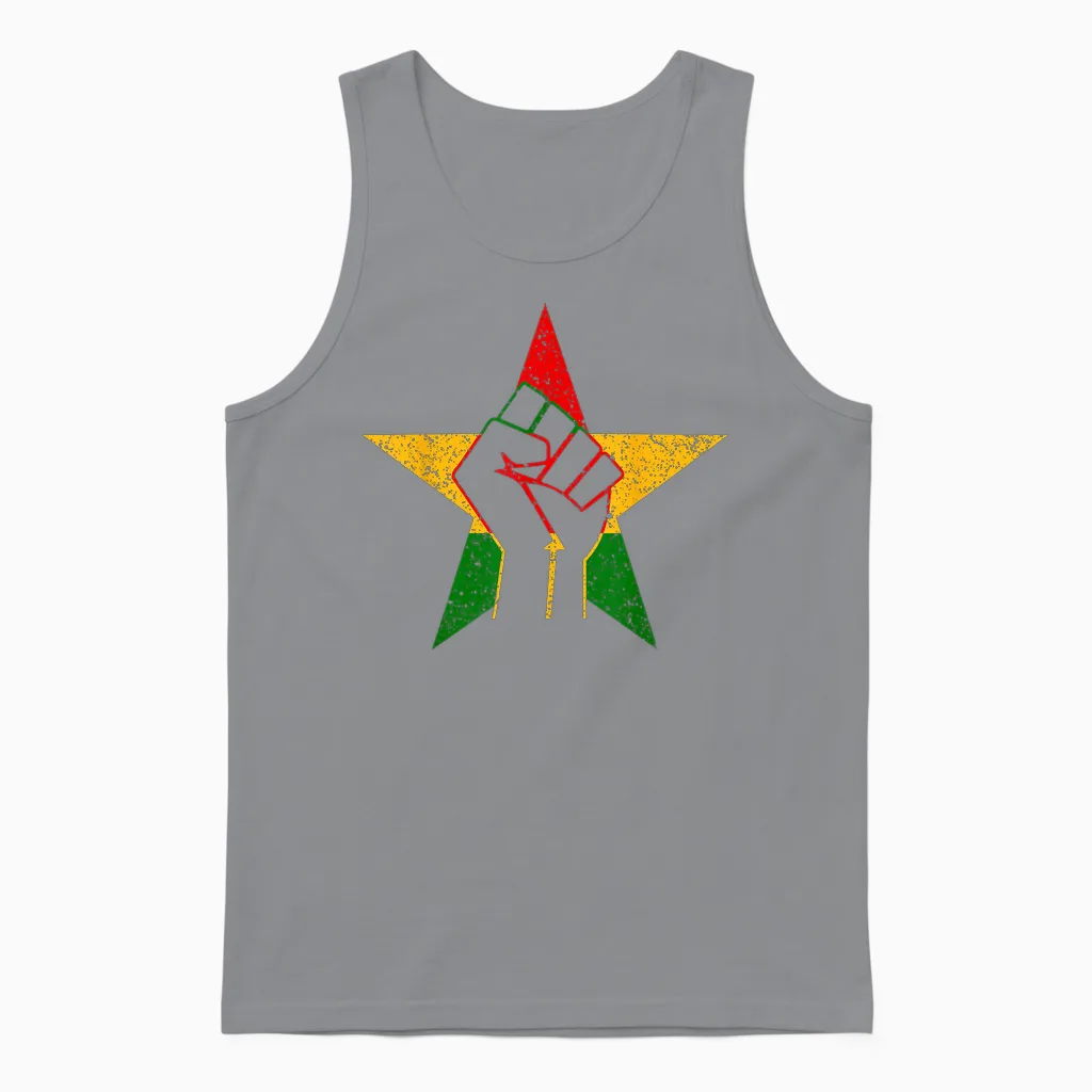 Rage Against the Music Style Classic Vintage Machine Unisex Tank Top in Sport Grey