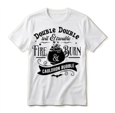 Halloween Witch Song Double Double Toil & Trouble Unisex T-Shirt - White
