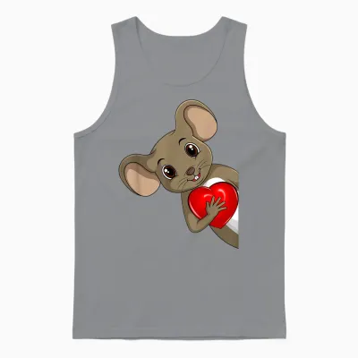 Maus Damen Kinder Mädchen Mäuse Unisex Tank Top - Sport Grey