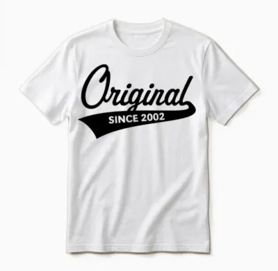 Original Since 2002 (year of Birth, Birthday / B) Unisex T-Shirt - White