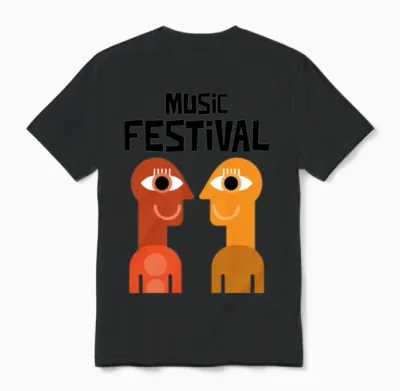 Music Festival Unisex T-Shirt - Black
