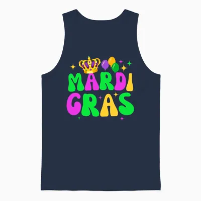 Happy Mardi Gras 2023 Funny Mardi Gras Unisex Tank Top - Navy