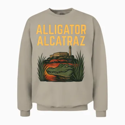 Alligator Alcatraz Unisex Sweatshirt - Sand