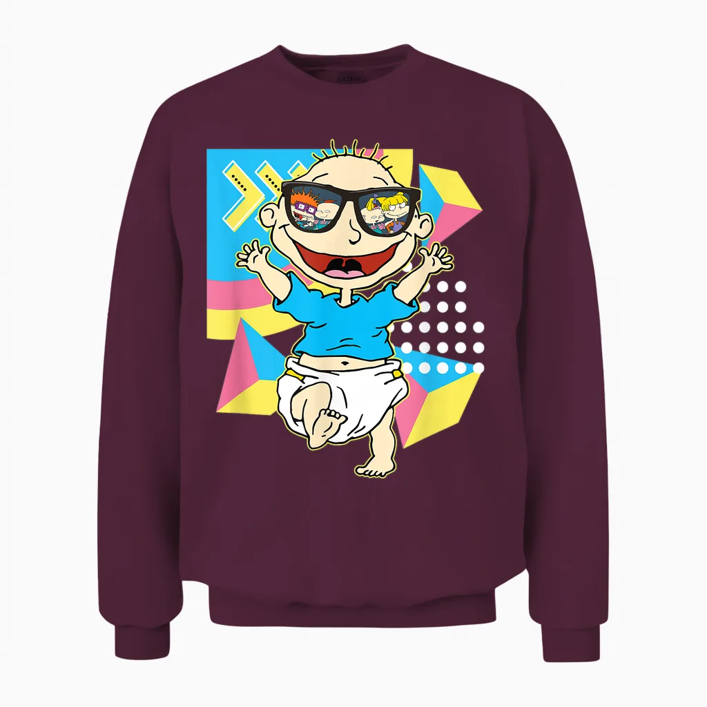 Tommy Pickles - Sunglasses Reflection Unisex Sweatshirt in Maroon