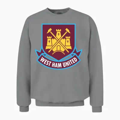 West Ham United Color Castle Gift Unisex Sweatshirt - Sport Grey