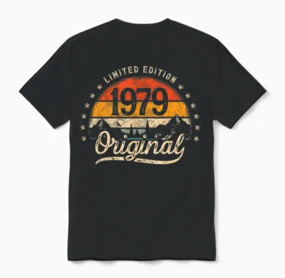 Limited Edition Jahrgang 1979 Vintage Mann 47. Geburtstag Unisex T-Shirt - Black