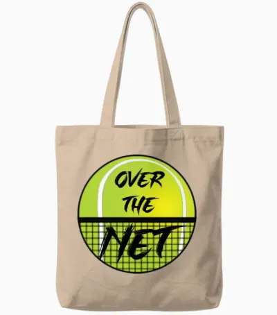 Tennis Over the Net Tote Bags - Natural