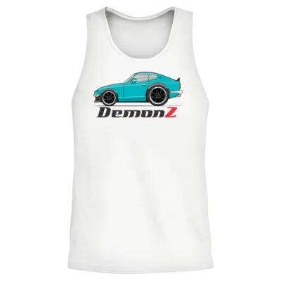 Demon Z Light Blue Unisex Tank Top - White