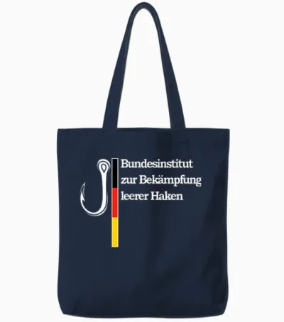 Bundesinstitut Zur Bekämpfung Leerer Haken Angelhaken Angler Tote Bags - Navy