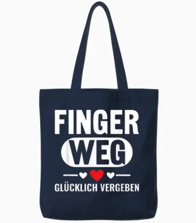 Nicht Ansprechen Finger Weg Ich Bin Glücklich Vergeben Tote Bags - Navy