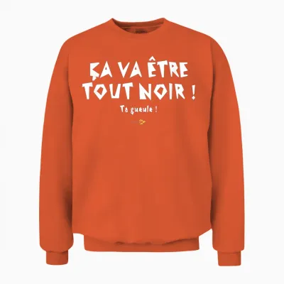 It's Gonna Be All Black! Replica in the Movie Rrrrr Unisex Sweatshirt - Orange