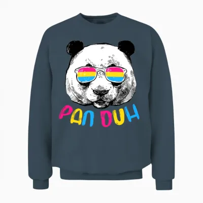 Pan Duh Pansexual Pride Flag Lgbtq Unisex Sweatshirt - Dark Heather