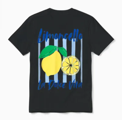 Limoncello La Dolce Vita Italian Lemon Vacances D'été Unisex T-Shirt - Black